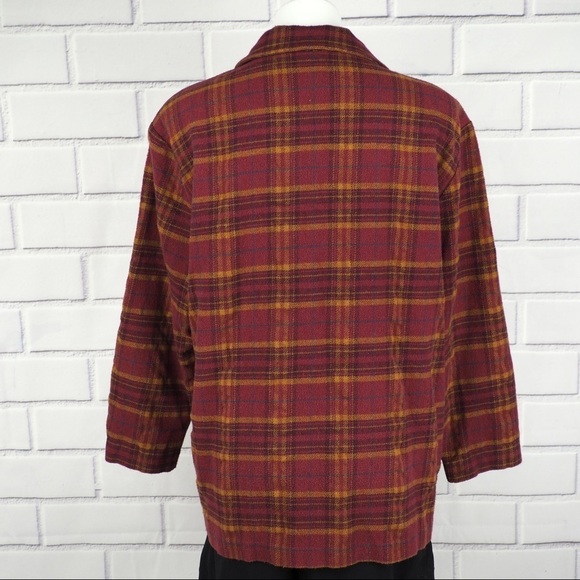 Bobbie Brooks 16 vintage red flannel shirt jacket - Picture 3 of 9